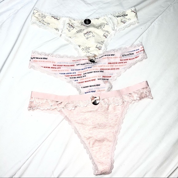 Set of 3 thongs from La Vie En Rose (Brand New) - Picture 1 of 7